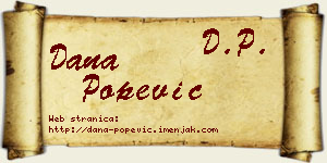 Dana Popević vizit kartica